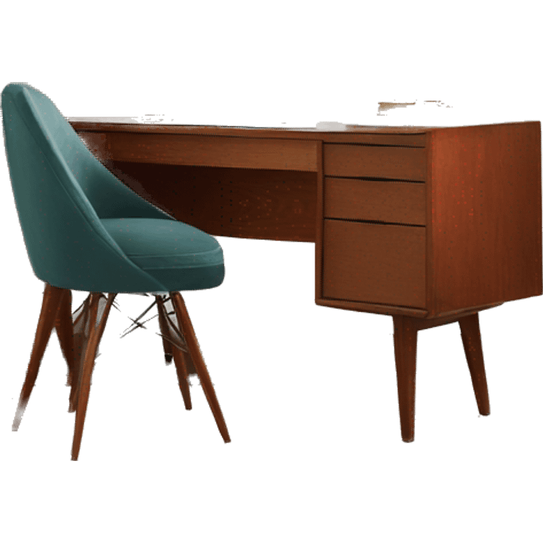 WestElm MidCenturyModern desk emoji