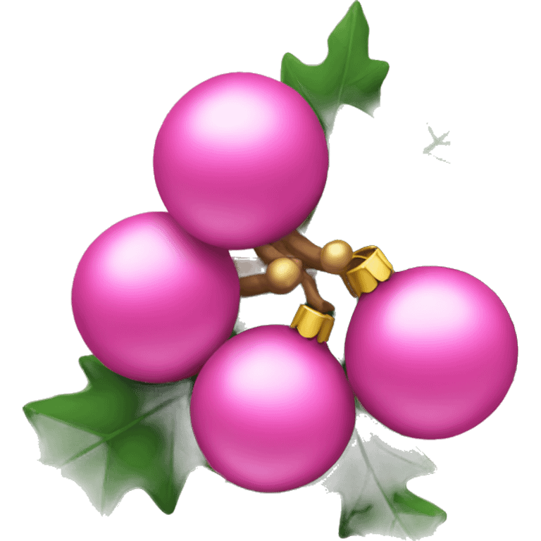 Christmas pink emoji