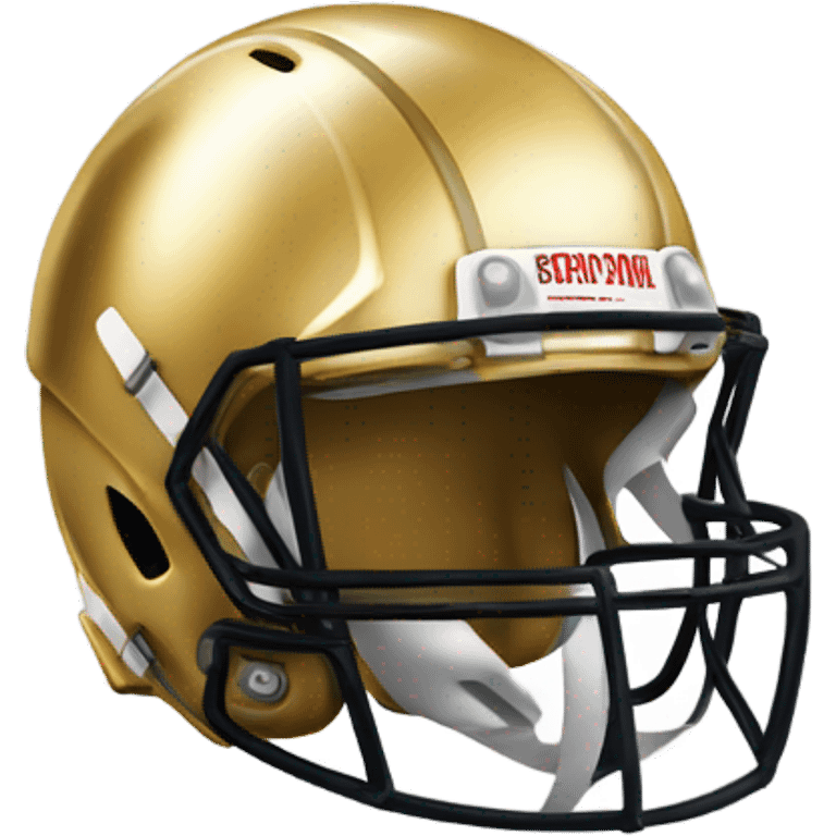 Football player with gold helmet spiking a football emoji