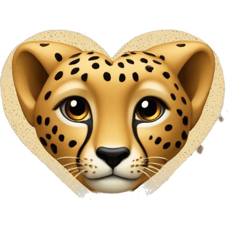 Cheetah printed heart ￼ emoji