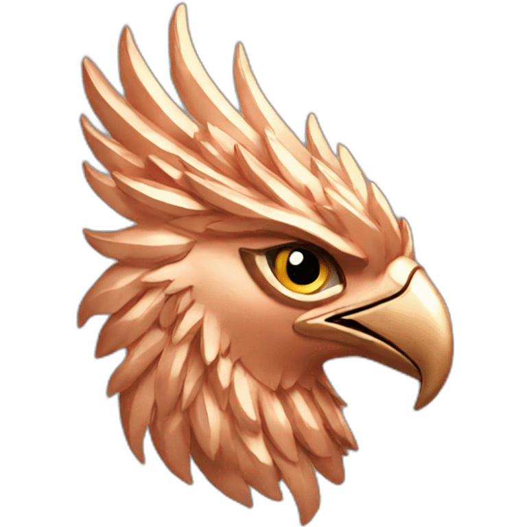 Rose Gold Phoenix Head emoji