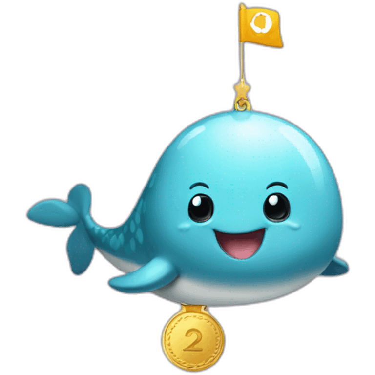 Narwhal with a medal emoji