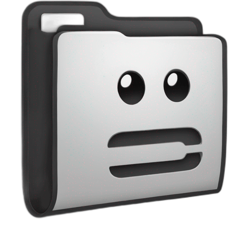 black folder icon emoji