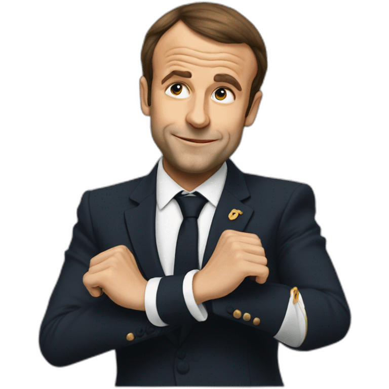 macron dab emoji