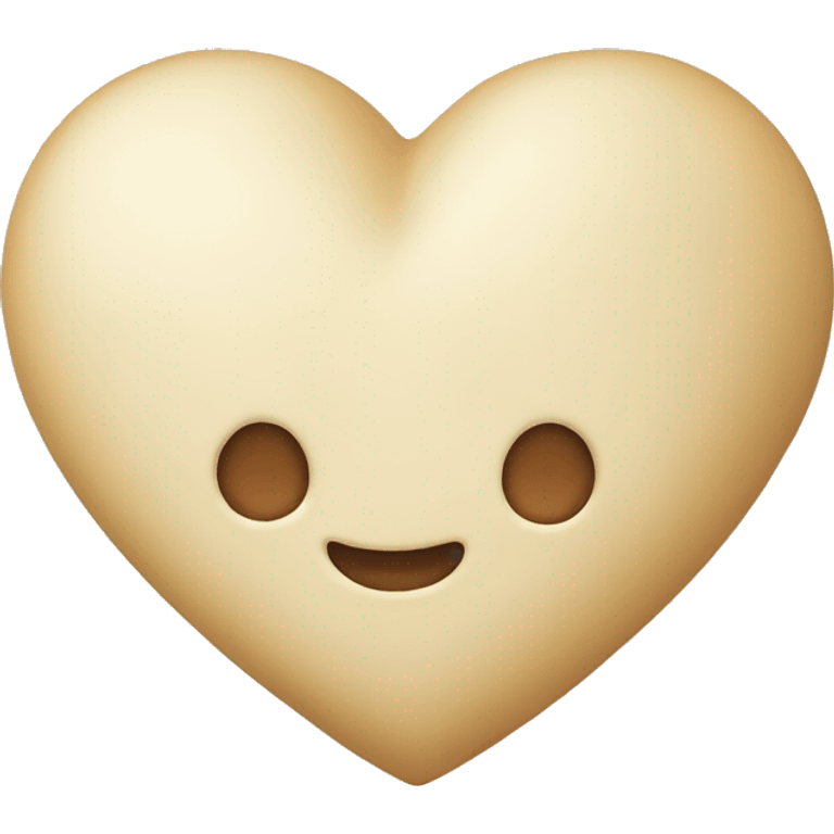 Cream heart emoji