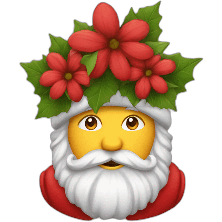 santa flowers emoji