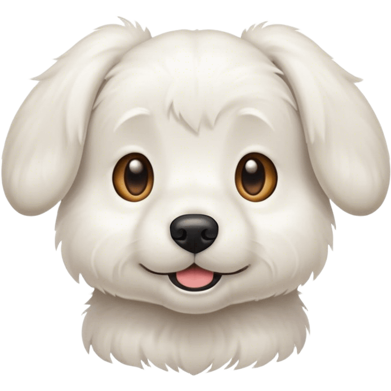 White dog with floppy ears emoji