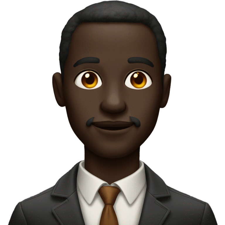 dark-skinned male portrait close-up with cigar emoji