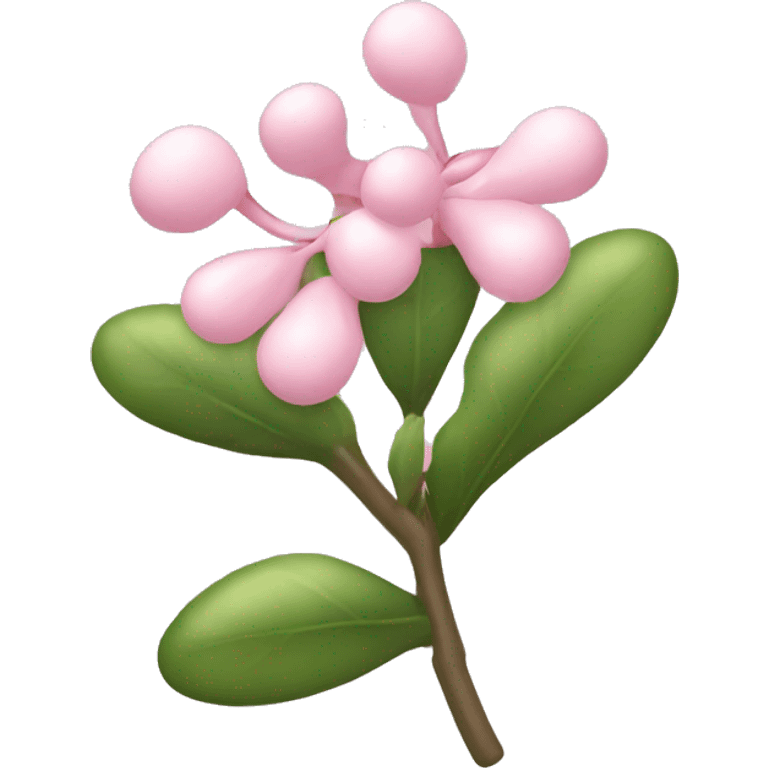 light pink mistletoe emoji