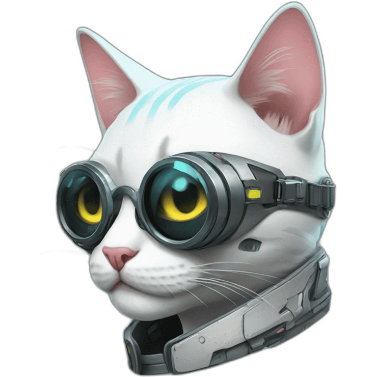 Cyberpunk cat emoji