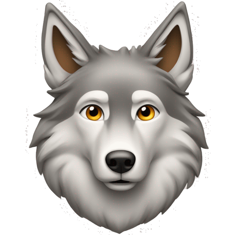 Loup affamé devant un abricot  emoji