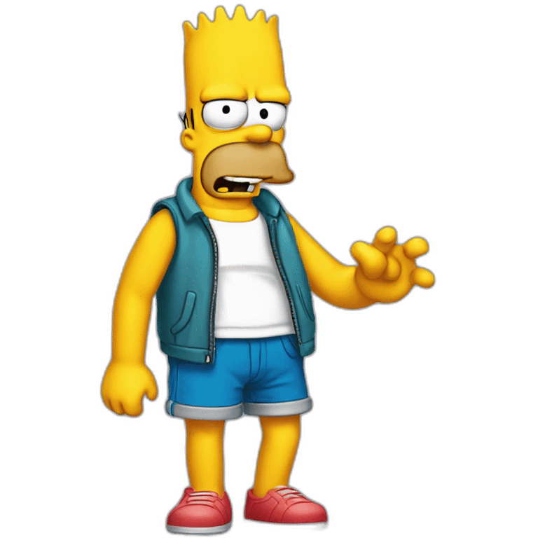 A limp Bart Simpson emoji