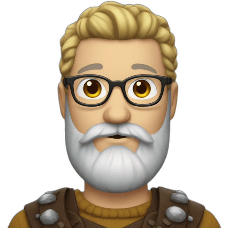 Man with Viking beard and moustache and glasses emoji