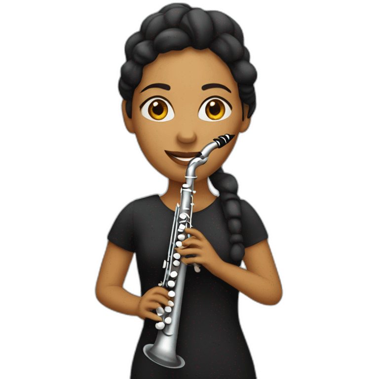 female clarinet player emoji