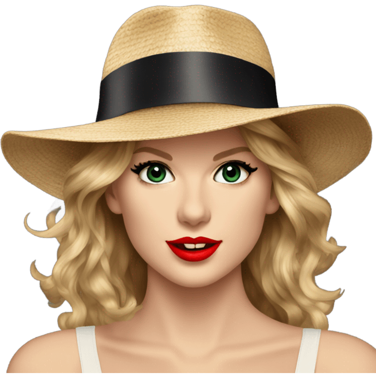 Taylor swift at eras tour with 22 hat emoji