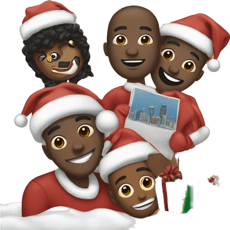 South African/Chicago Christmas happy holidays card emoji