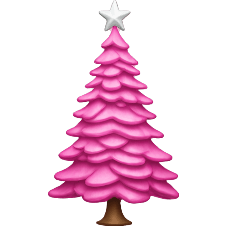 Pink Christmas tree emoji