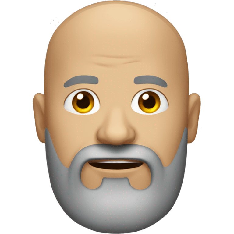 scary bald man with beard emoji