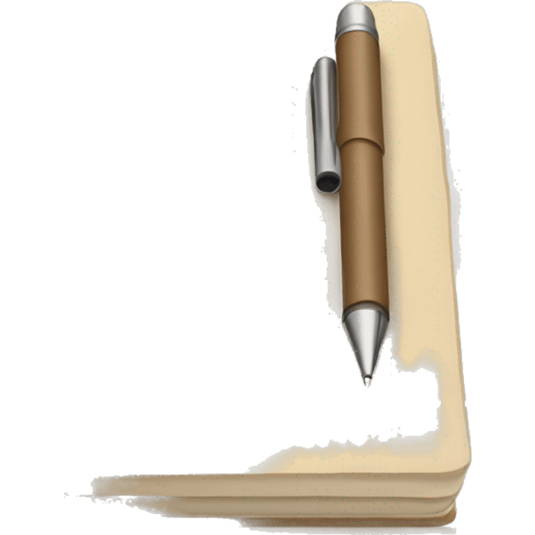 beige notebook and pen emoji