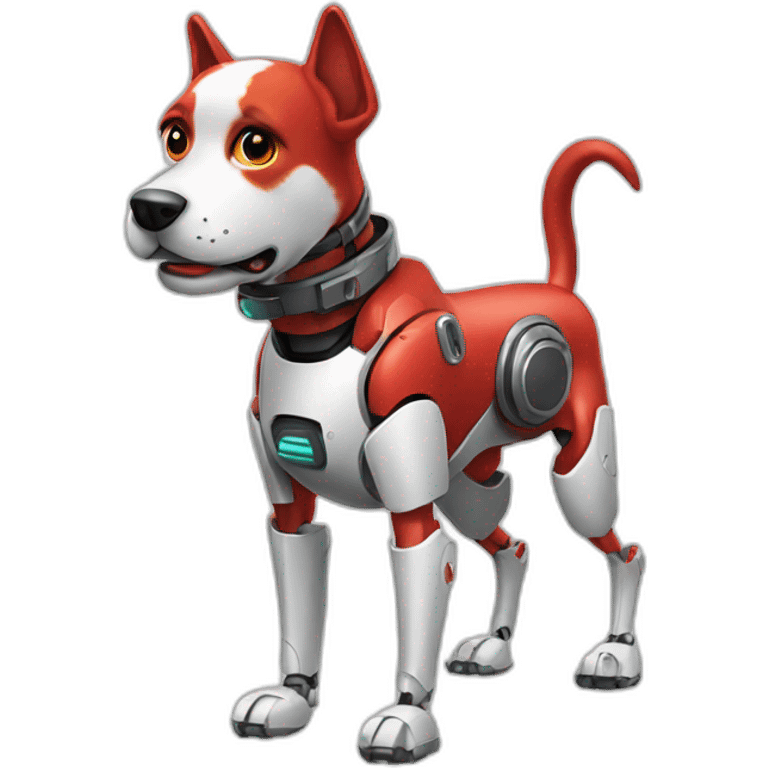 DOG ROBOT RED BIG emoji