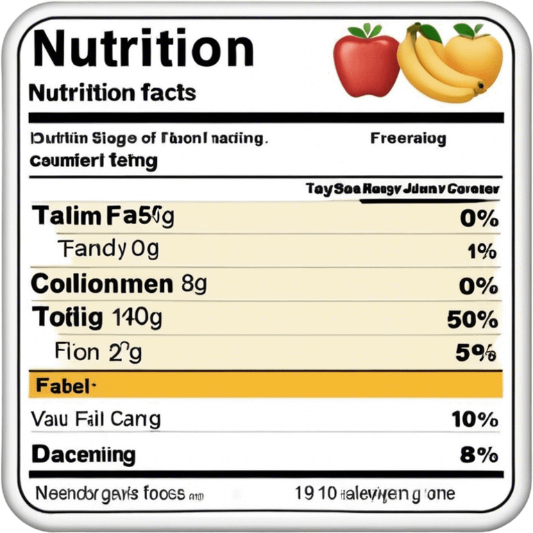 nutrition facts emoji