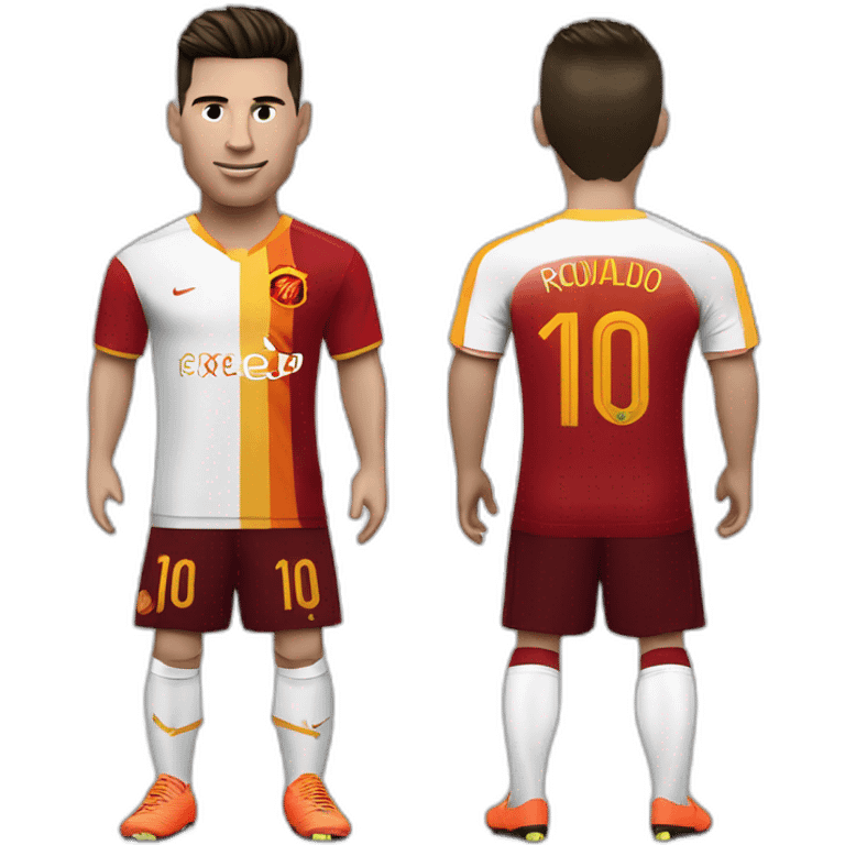 Messi et ronaldo avec le maillot de galatasaray emoji