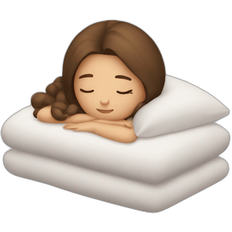 brown hair girl sleeping emoji