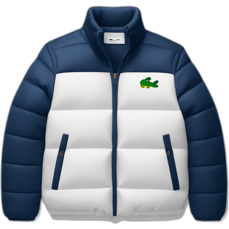 Lacoste puffer jacket emoji