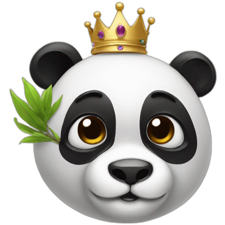 Panda with crown emoji