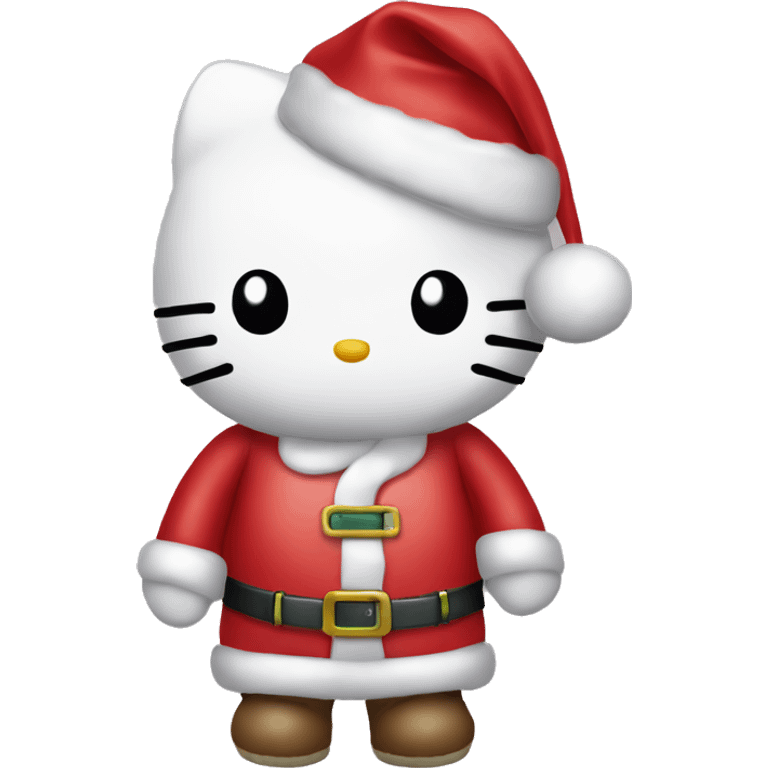 hello kitty in a Santa Claus outfit  emoji