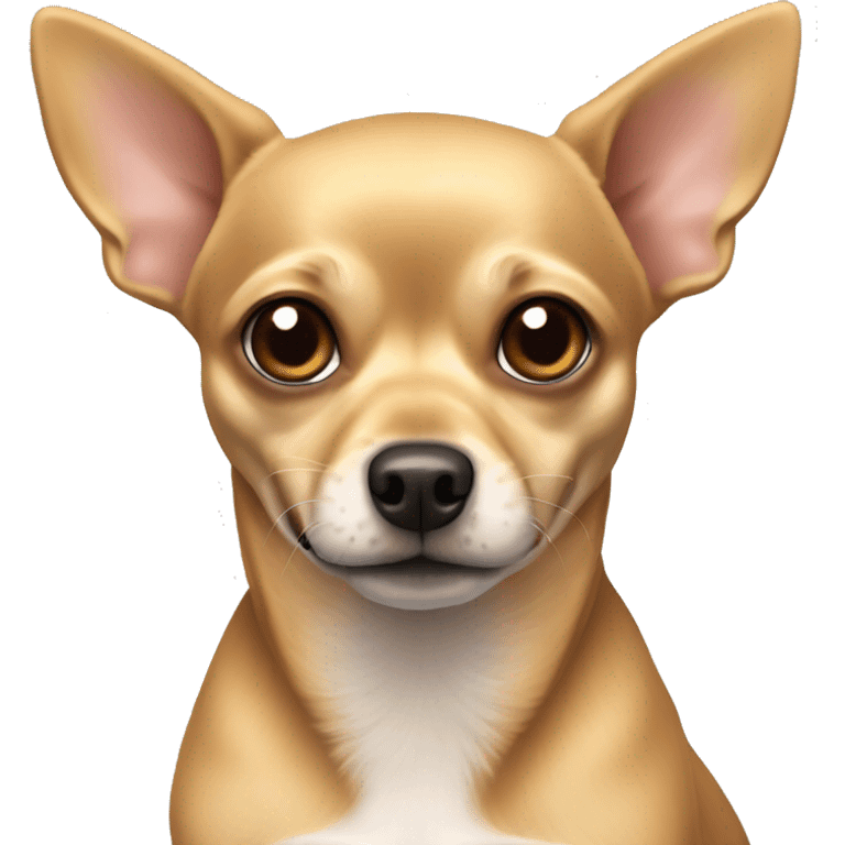 All tan colored chihuahua mixed with daushound emoji