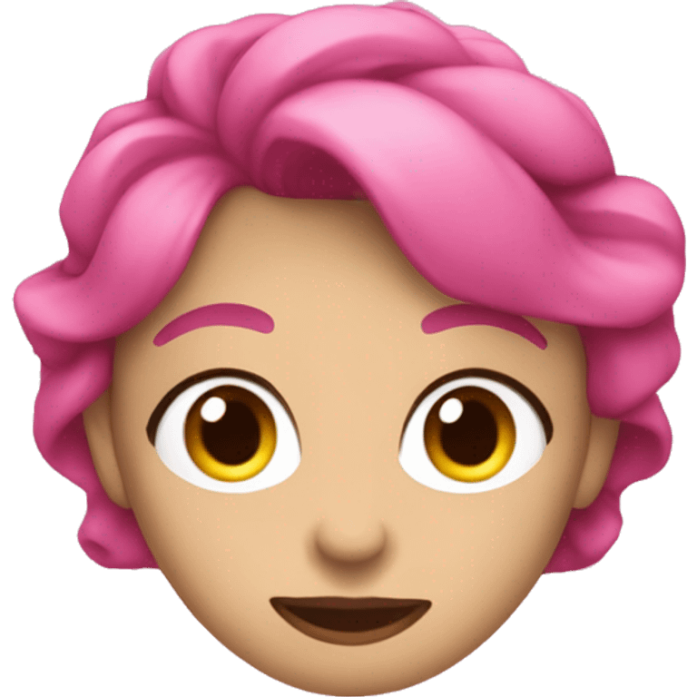 Una calabera con in moño Rosa emoji