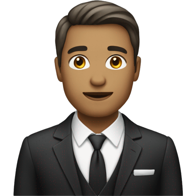 male in formal attire without phone emoji