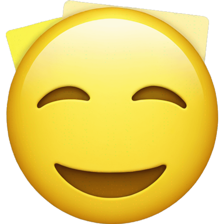 smiley showing yellow card emoji