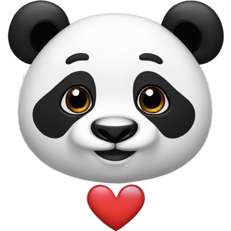 Panda with heart eyes emoji