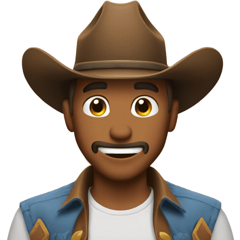 Super exited cowboy emoji