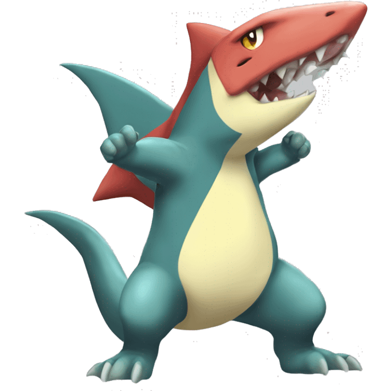 Sharpedo-Charmeleon-Gible-Larvitar-Fakémon Full Body emoji