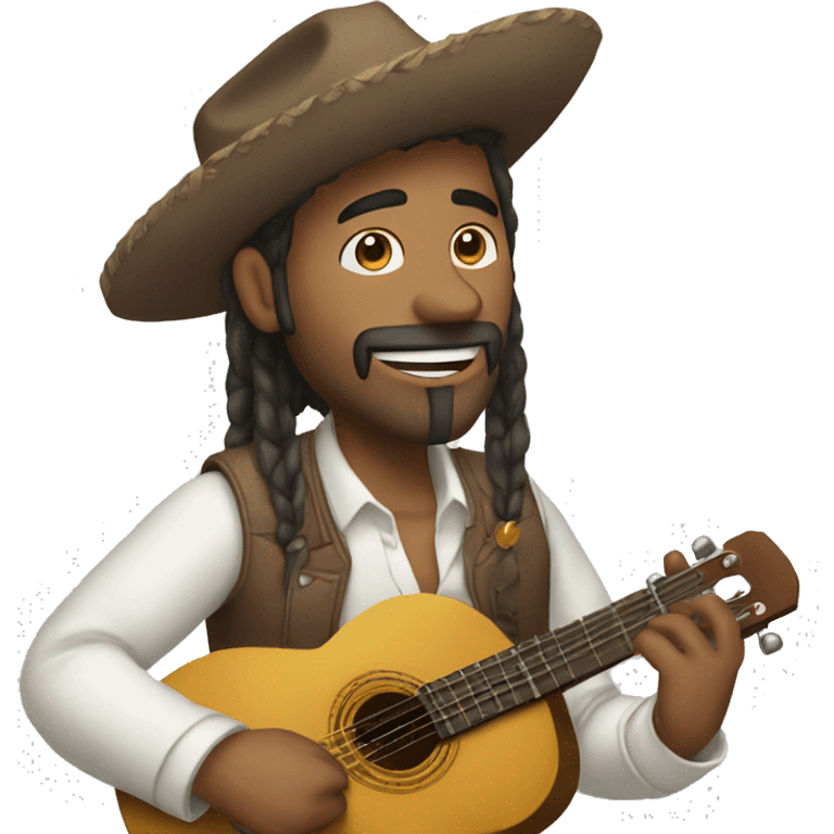 Hombre dreds Tocando cavaquinho emoji