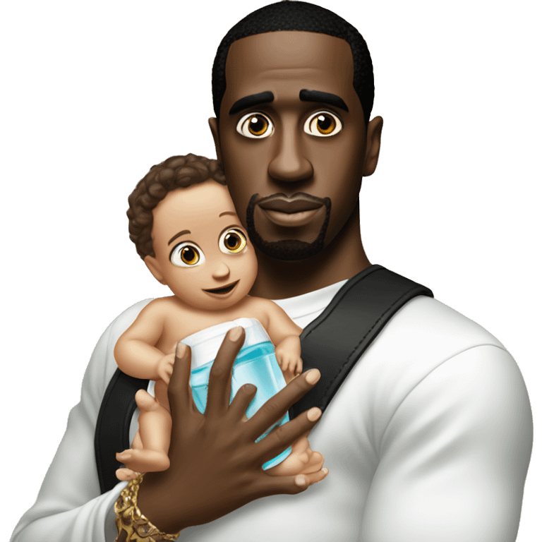 p diddy holding baby oil emoji