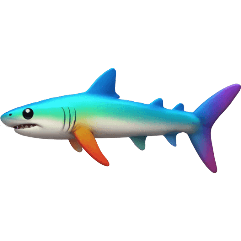 Rainbow shark emoji