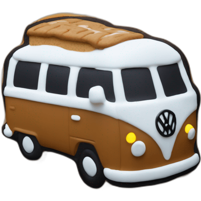 Vw camper gingerbread cookie emoji