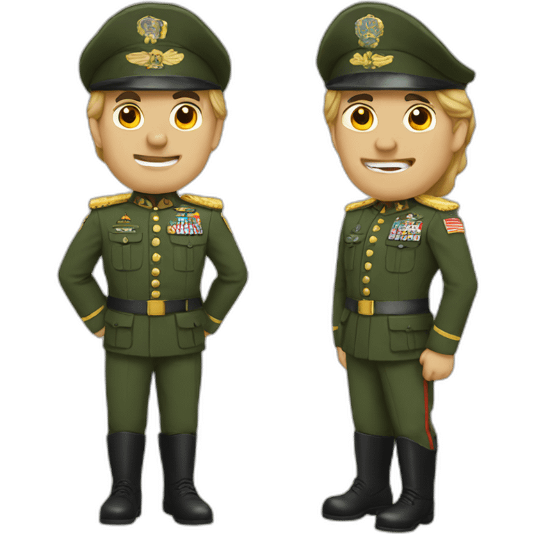 A general and army emoji