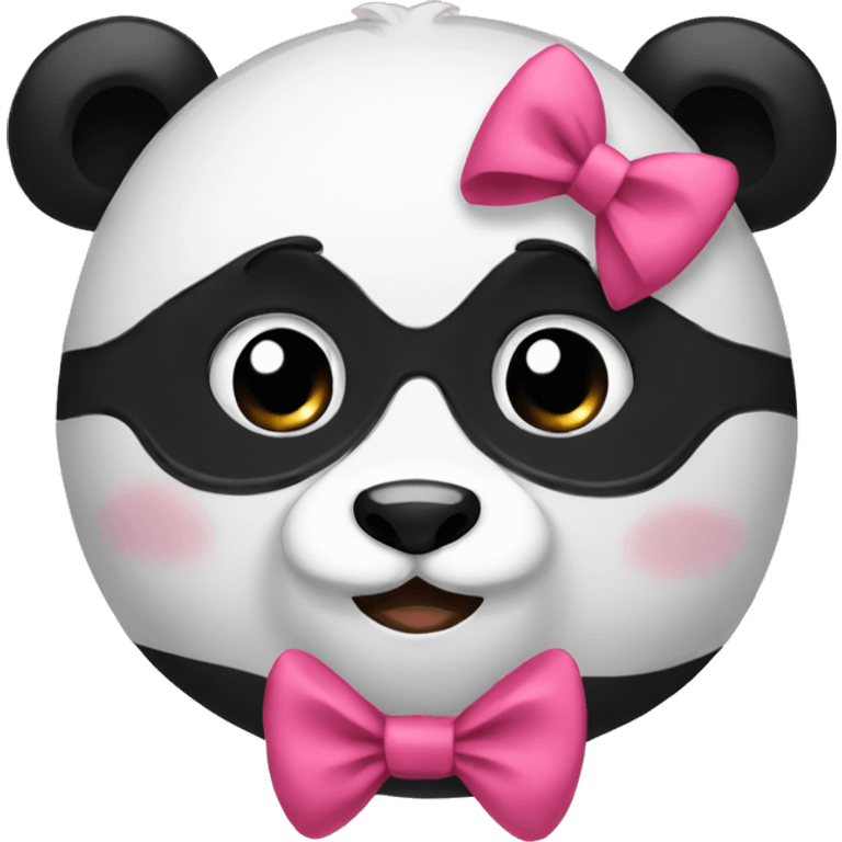 Panda wearing a bow emoji