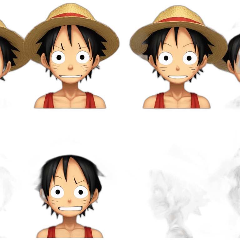 Monkey D Luffy mugiwara emoji