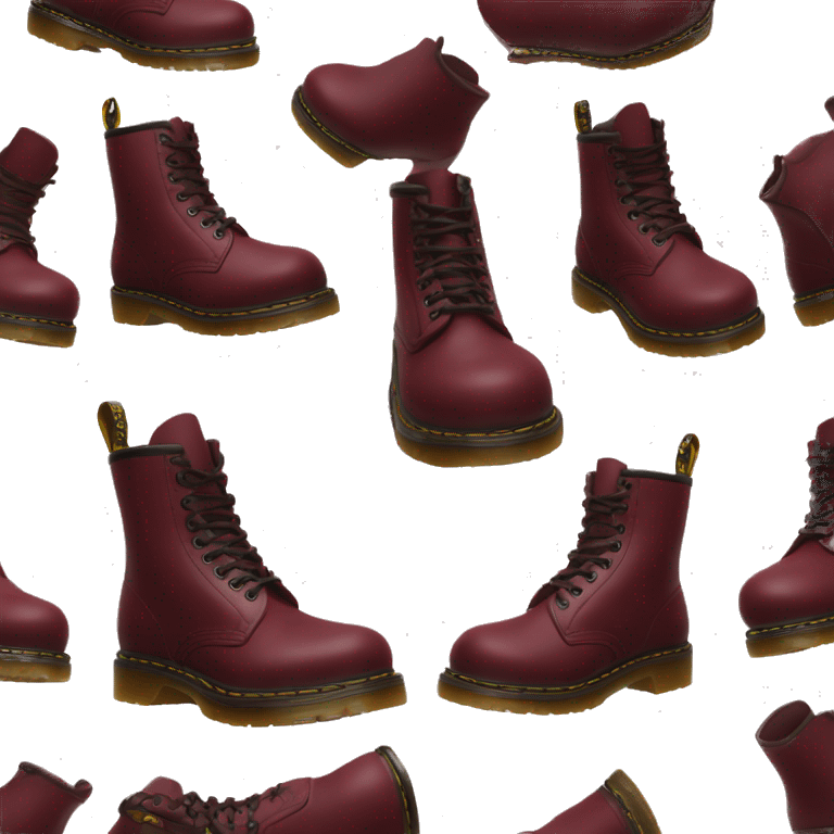 Burgundy doc marten boot emoji