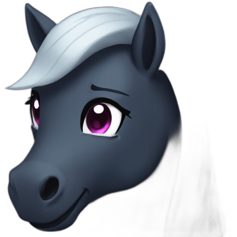 Dark evil poney emoji