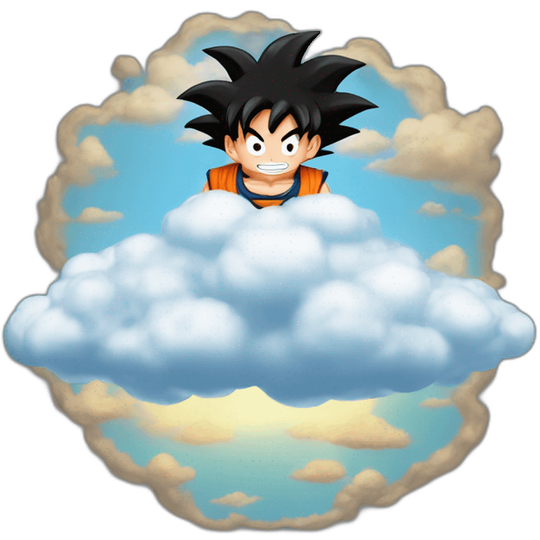 goku on a cloud emoji