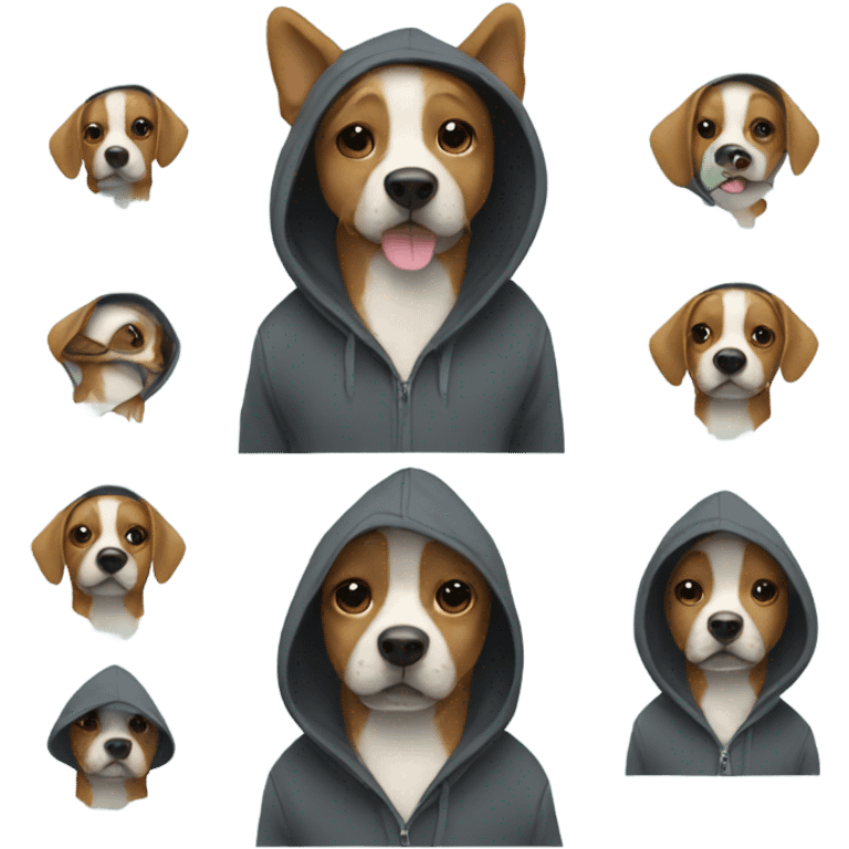 Dog in hoodie emoji