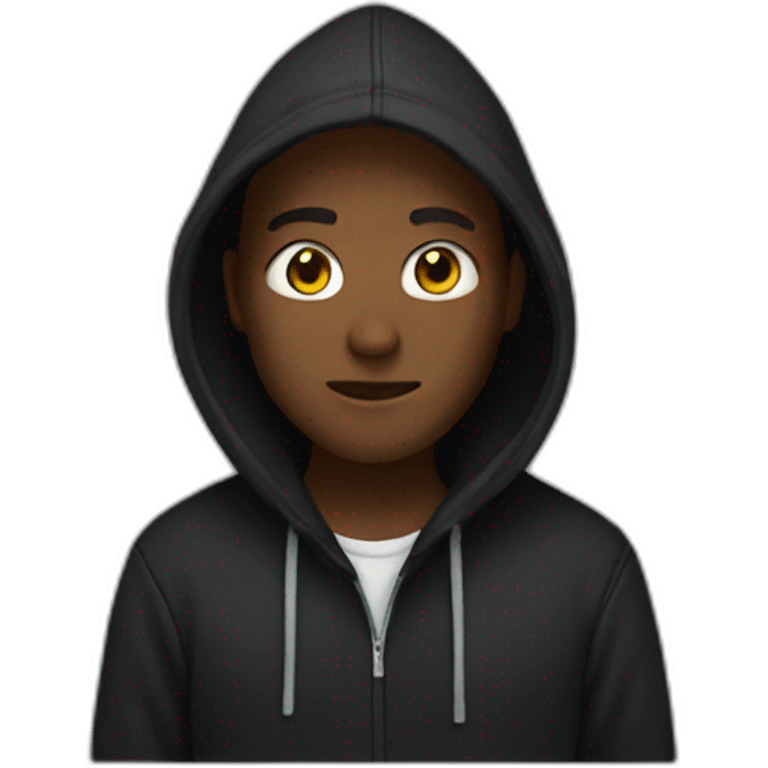 Black hoodie with no human  emoji