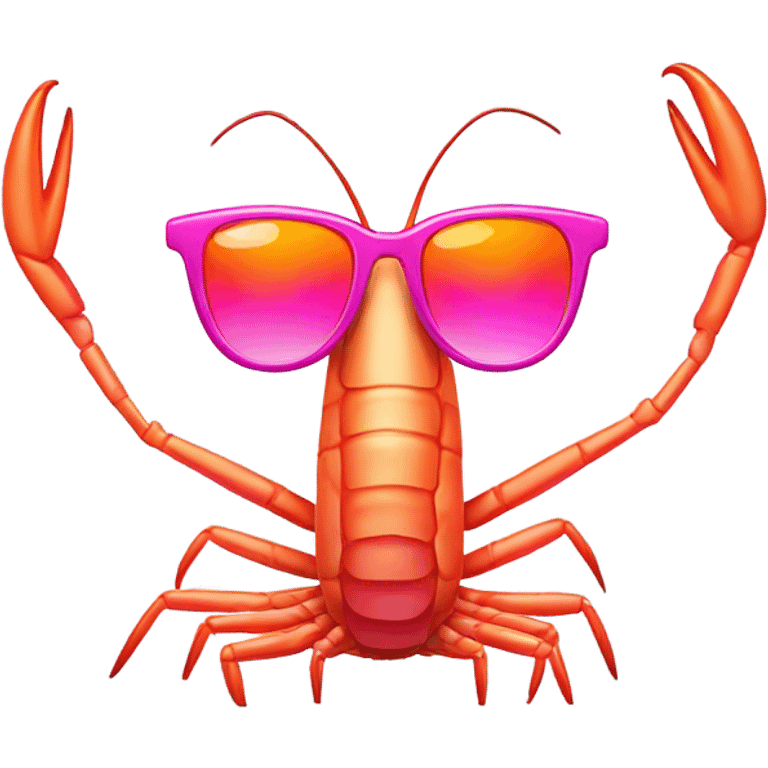 Prawn wearing sunglasses emoji